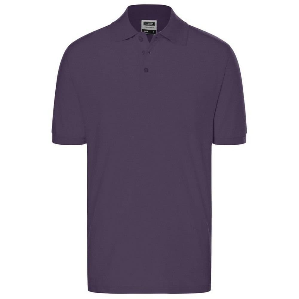 James and Nicholson James and Nicholson Men's Classic Polo Shirt in Aubergine