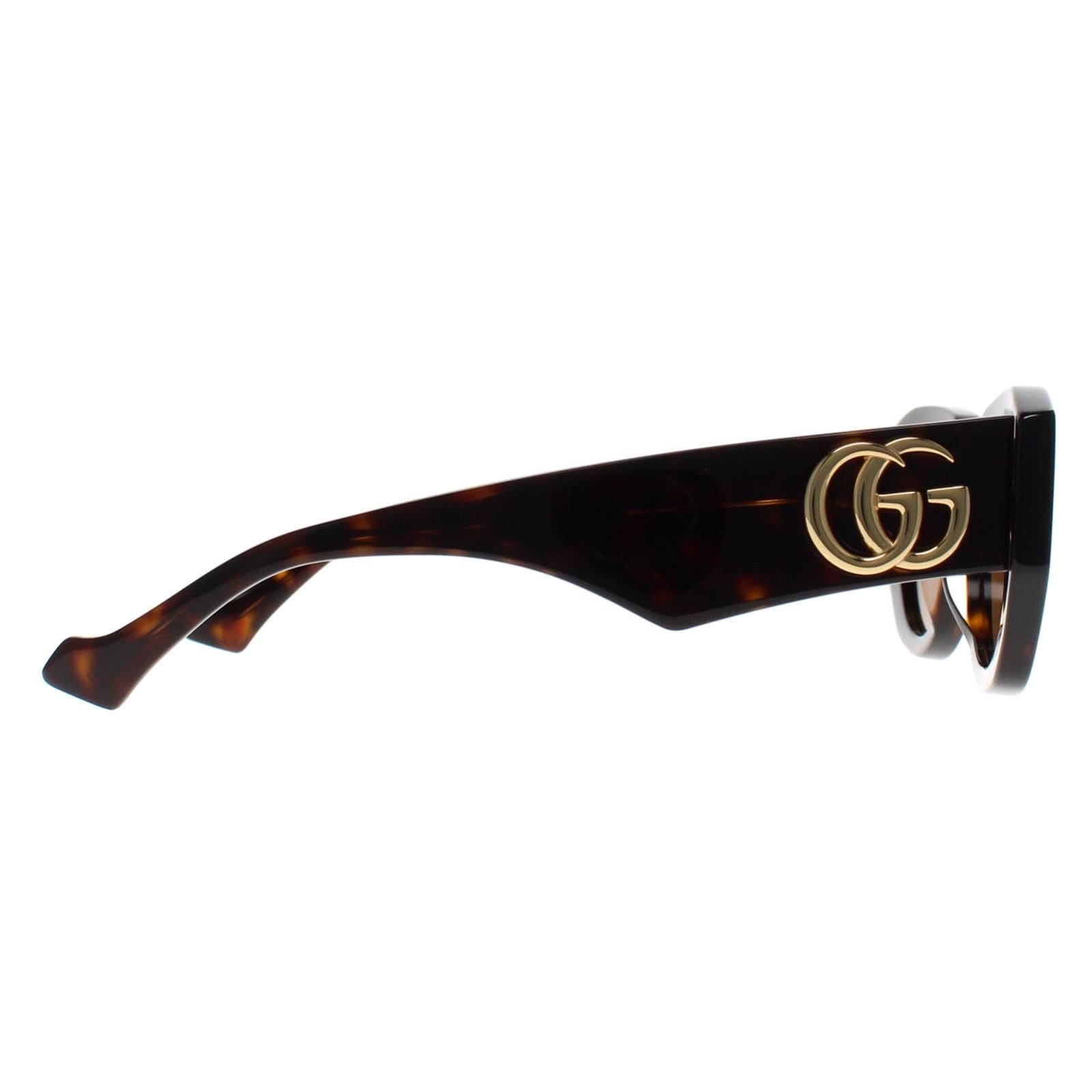 Gucci Gucci Women's Cat Eye Shiny Dark Havana Brown GG1421S - 4