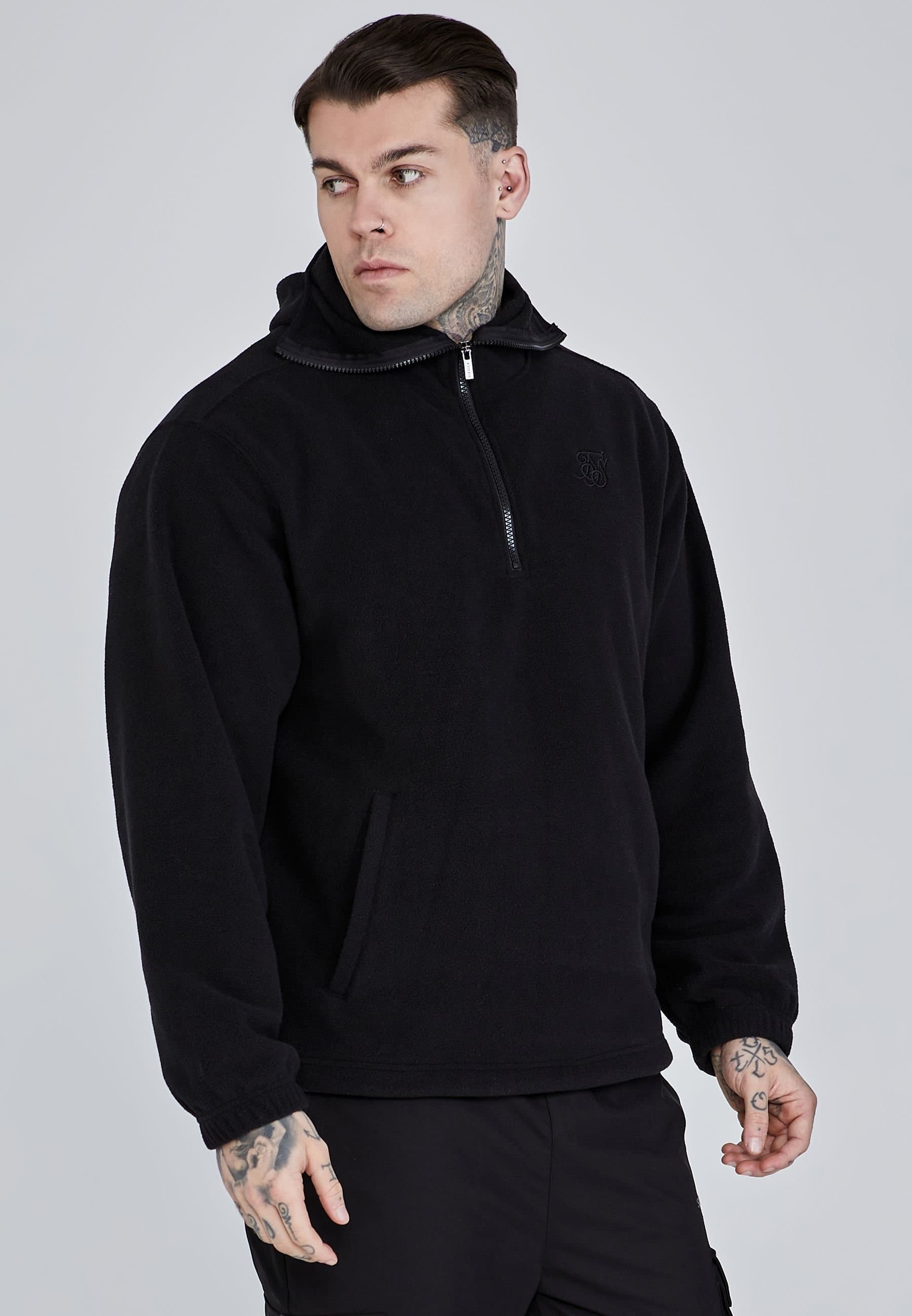 SikSilk SikSilk Men's Polar Fleece Hoodie in Black
