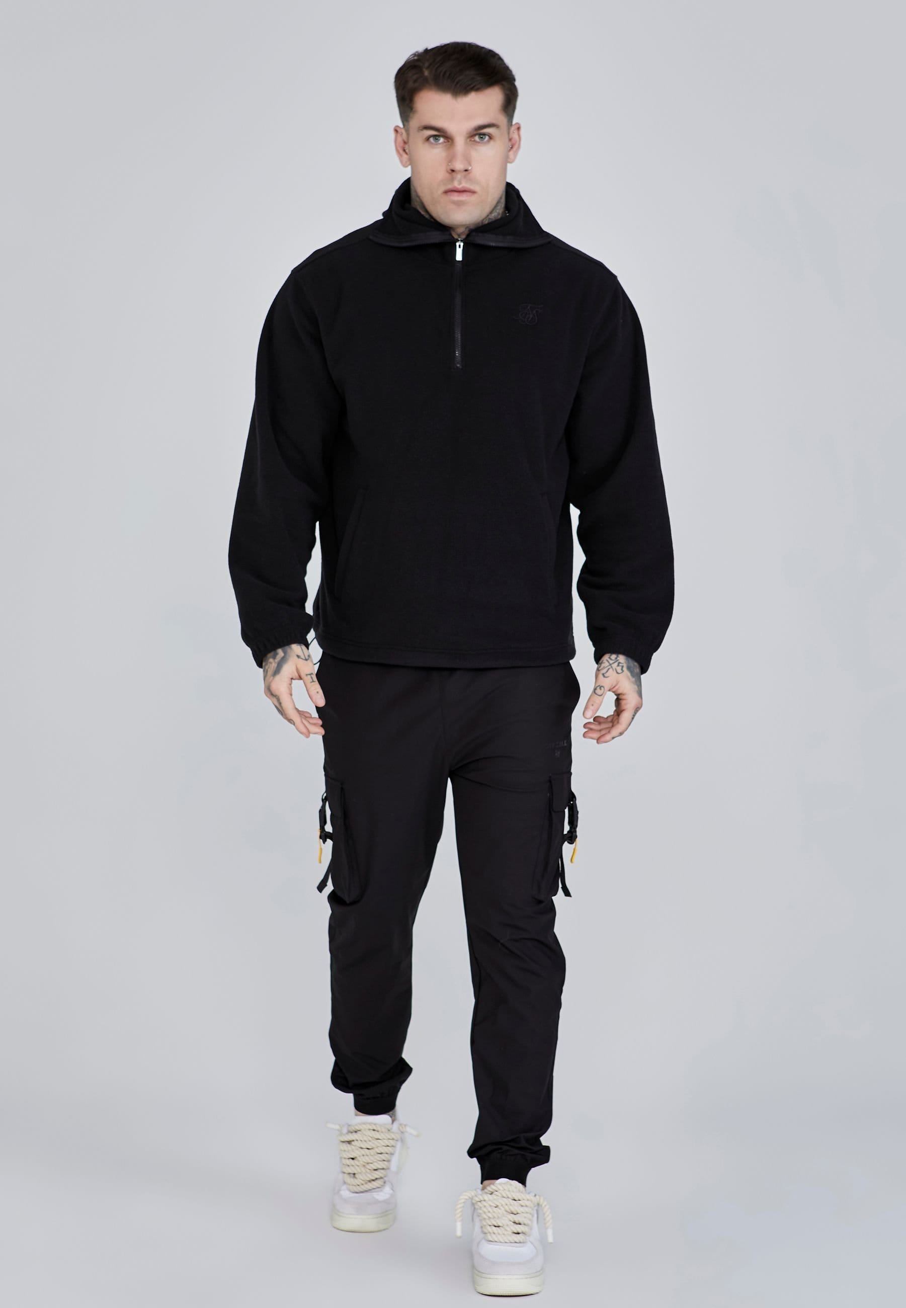 SikSilk SikSilk Men's Polar Fleece Hoodie in Black - 4