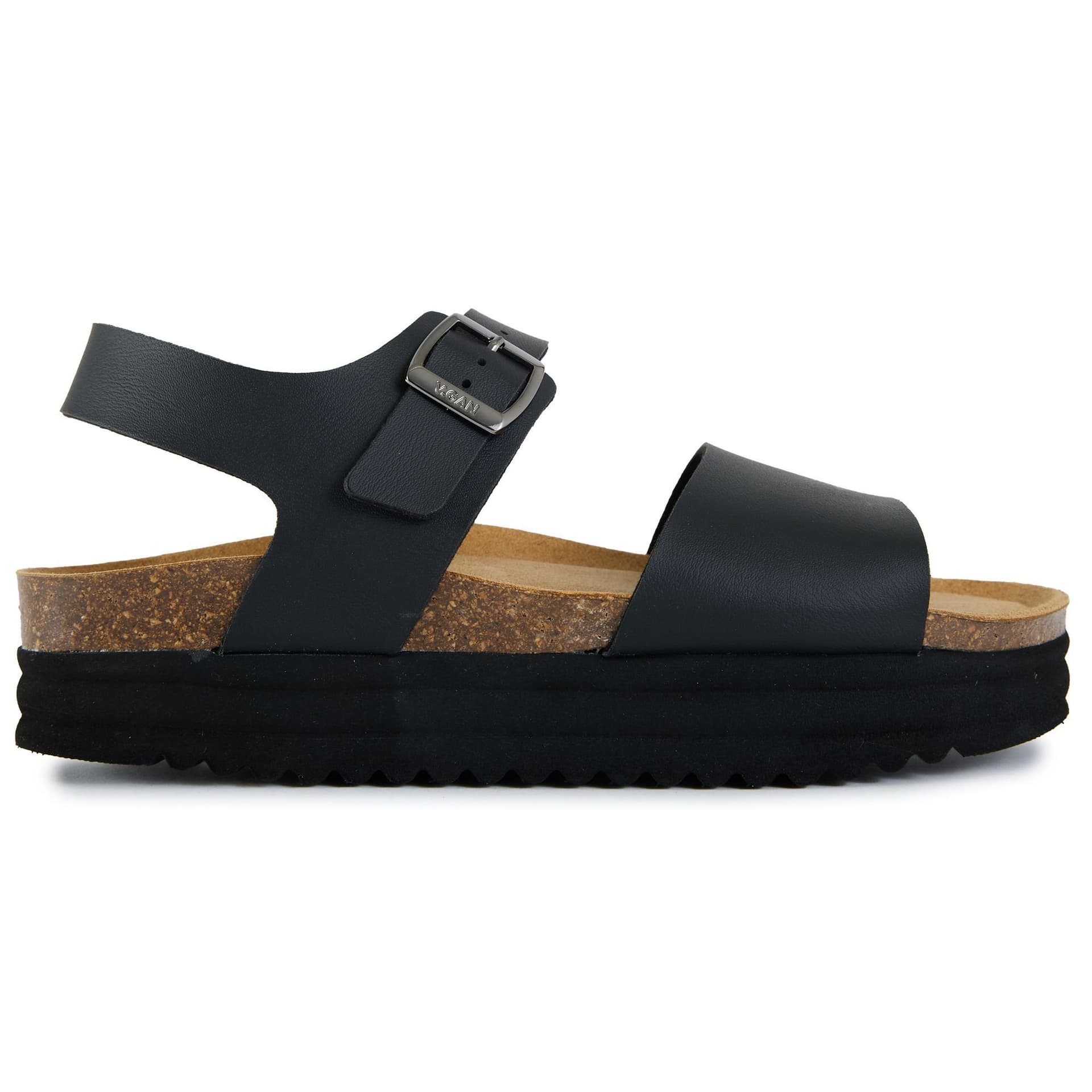 V.GAN V.GAN Women's Clove Comfort Footbed Sandals in Black