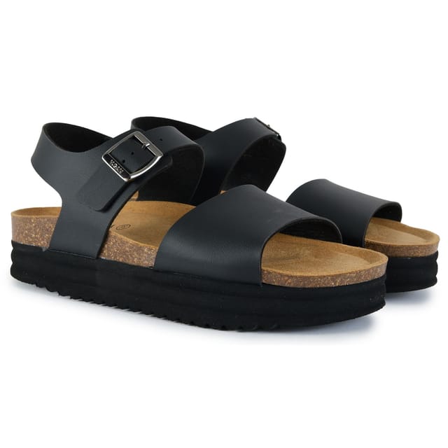 V.GAN V.GAN Women's Clove Comfort Footbed Sandals in Black - 2