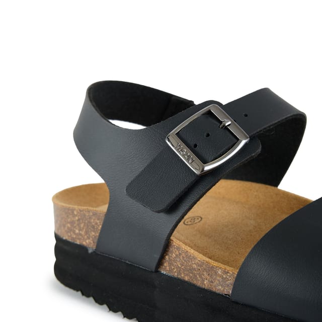 V.GAN V.GAN Women's Clove Comfort Footbed Sandals in Black - 3