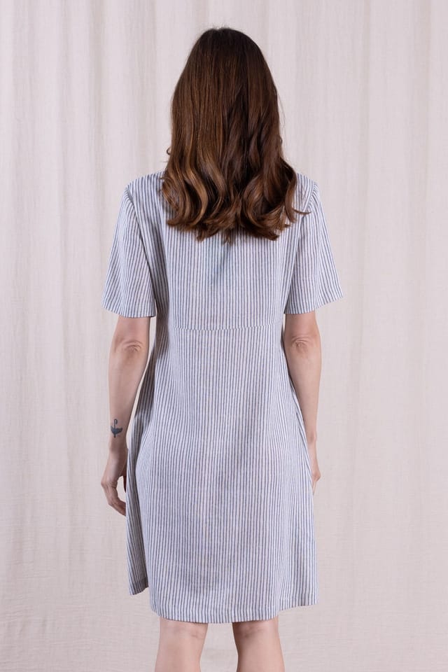 Nomads Clothing Nomads Clothing Women's Womens Linen Blend Tunic Dress in Light Blue - 3