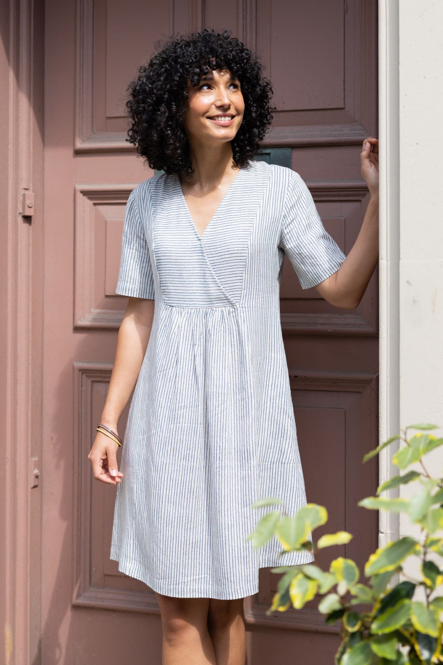 Nomads Clothing Nomads Clothing Women's Womens Linen Blend Tunic Dress in Light Blue - 4