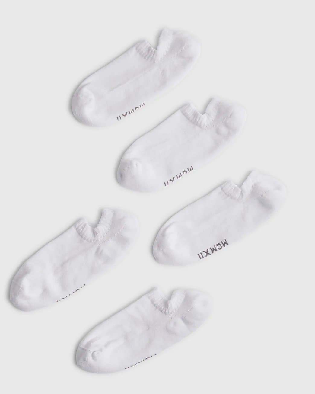 River Island Mens River Island White Pack Of 5 Liner Mcmxii Socks