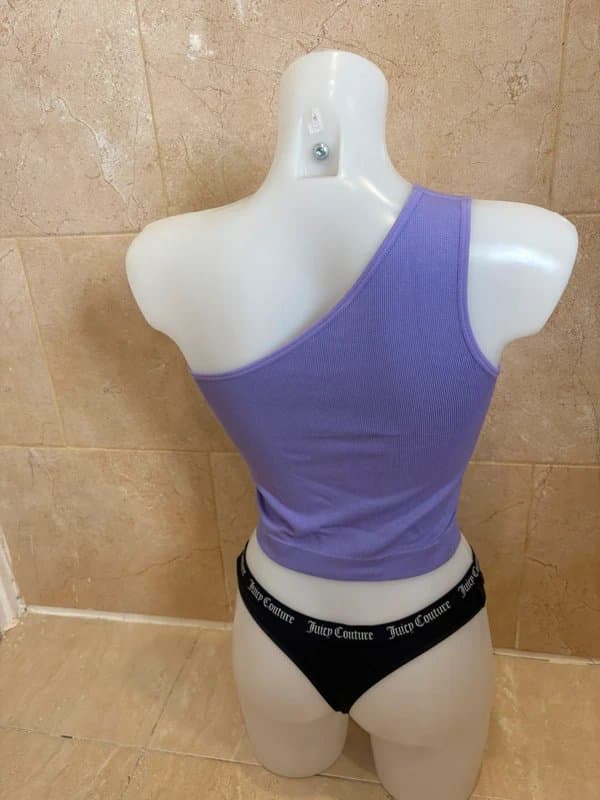 Primark One shoulder purple top