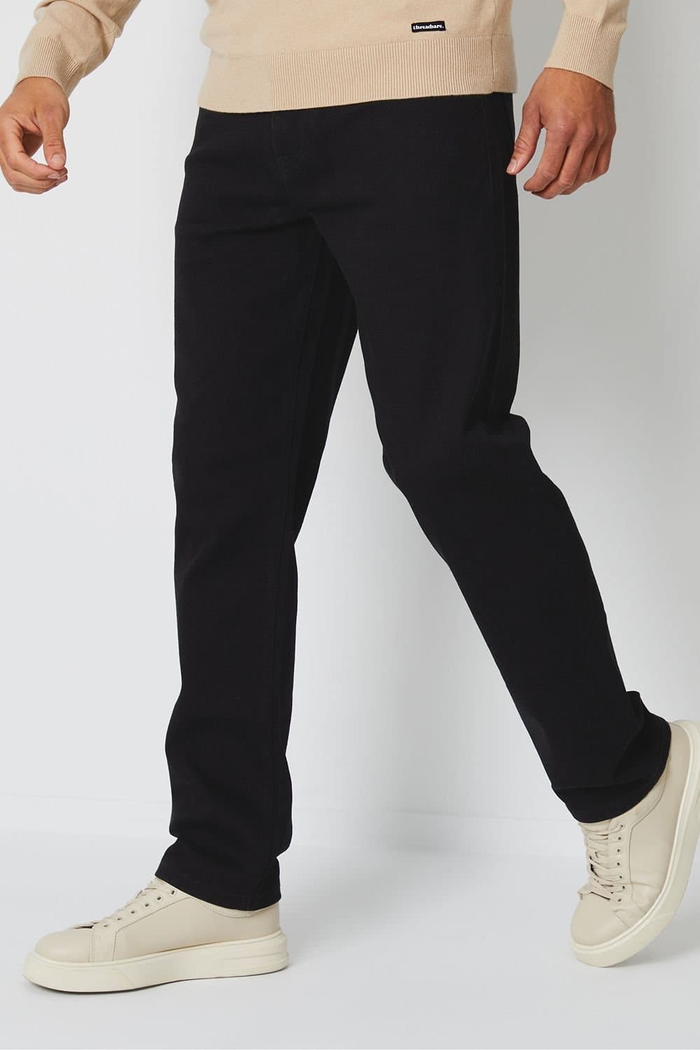 Threadbare Threadbare Men's 'Canterbury' Straight Fit Jeans With Stretch in Black