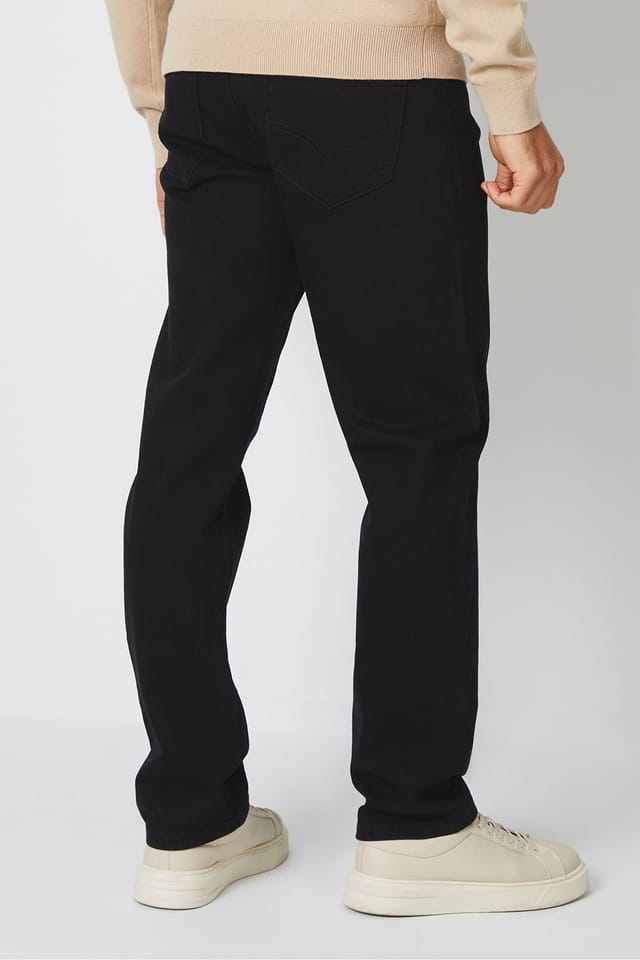 Threadbare Threadbare Men's 'Canterbury' Straight Fit Jeans With Stretch in Black - 2