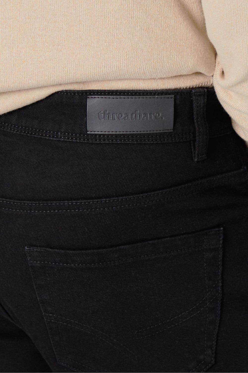 Threadbare Threadbare Men's 'Canterbury' Straight Fit Jeans With Stretch in Black - 4
