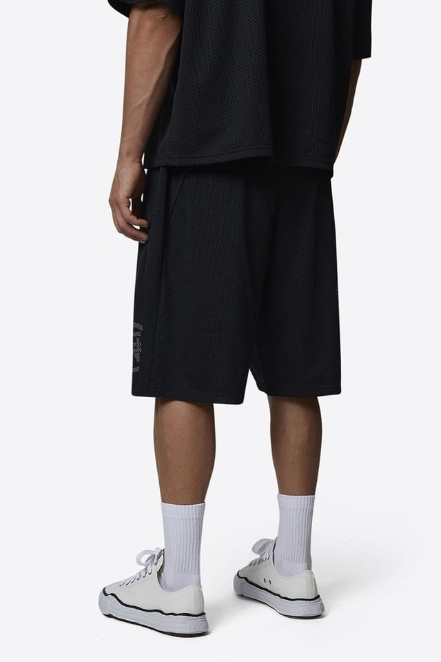 Good For Nothing Good For Nothing Men's Monogram Double Layered Mesh Jersey Shorts in Black - 2