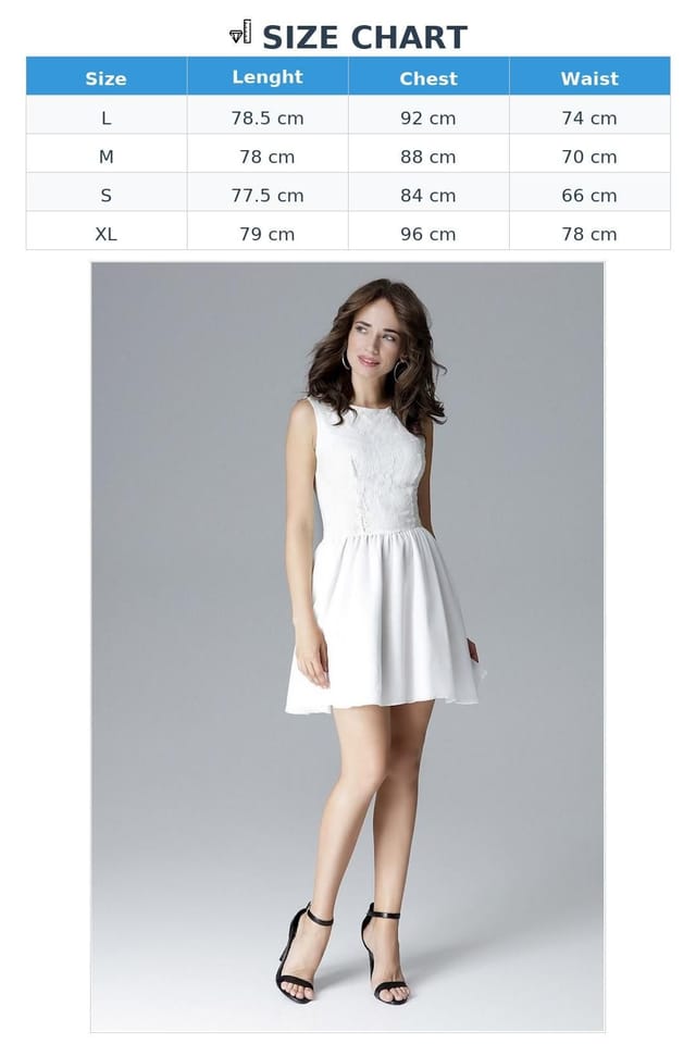Love Lace Love Lace Women's Short Dress with Comfort Lining in White - 3