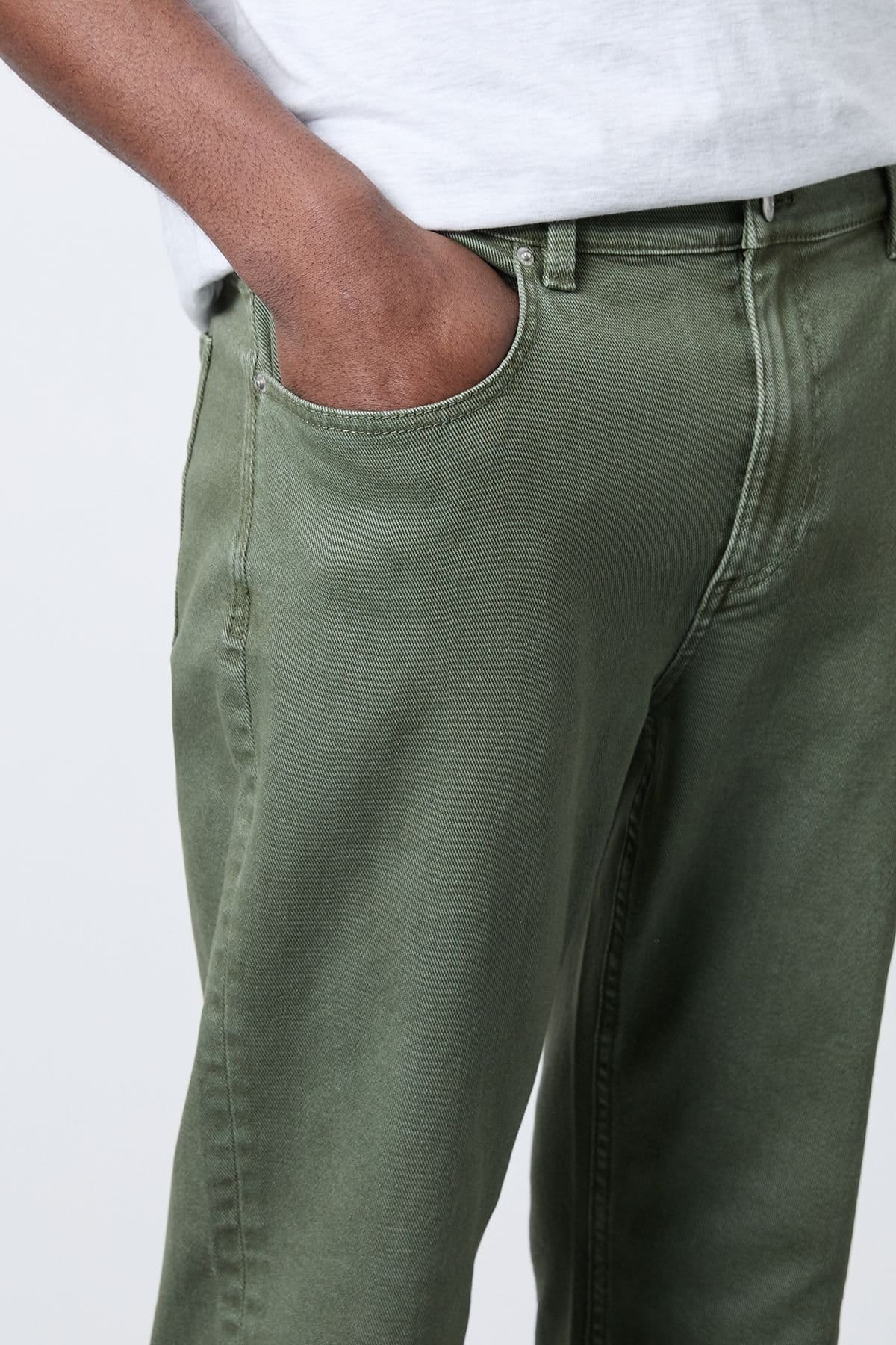 Burton Burton Men's Khaki Straight Fit Jeans - 4