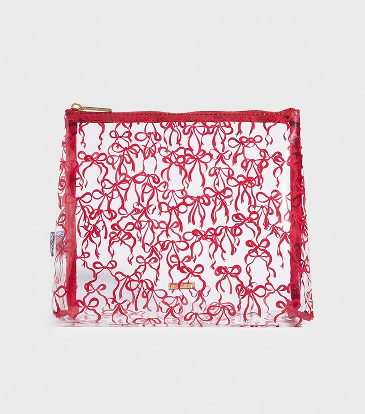 Skinnydip Skinnydip Red Bow Print Wash Bag