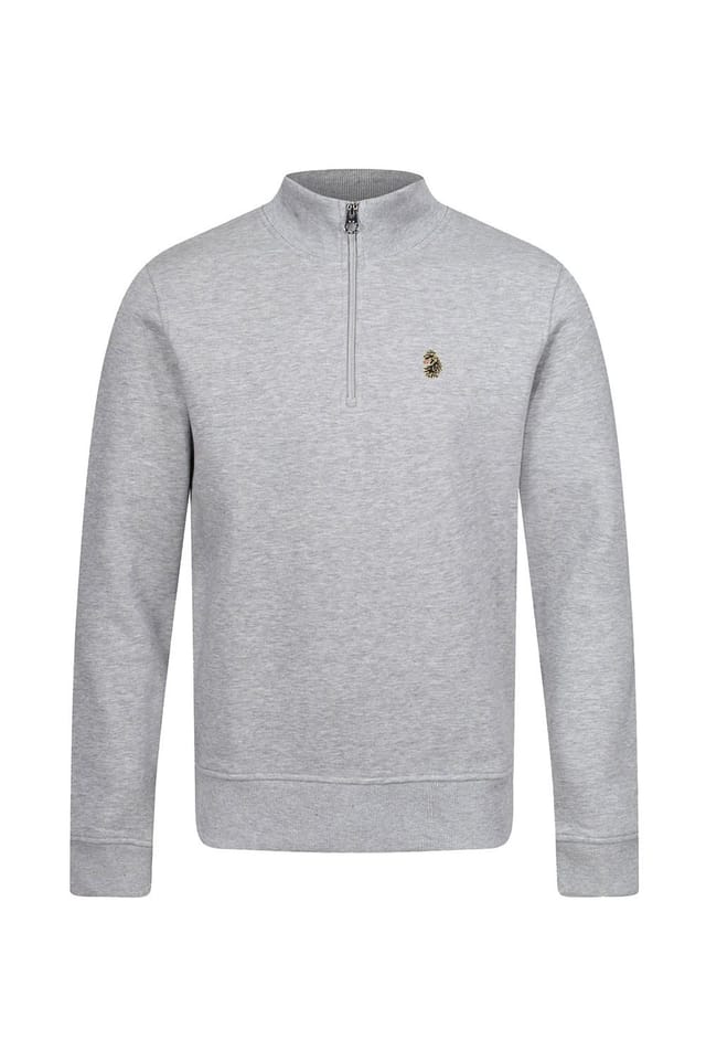 Luke 1977 Luke 1977 Men's Sydney 1000 1/4 Zip Sweater in Mid Grey - 3