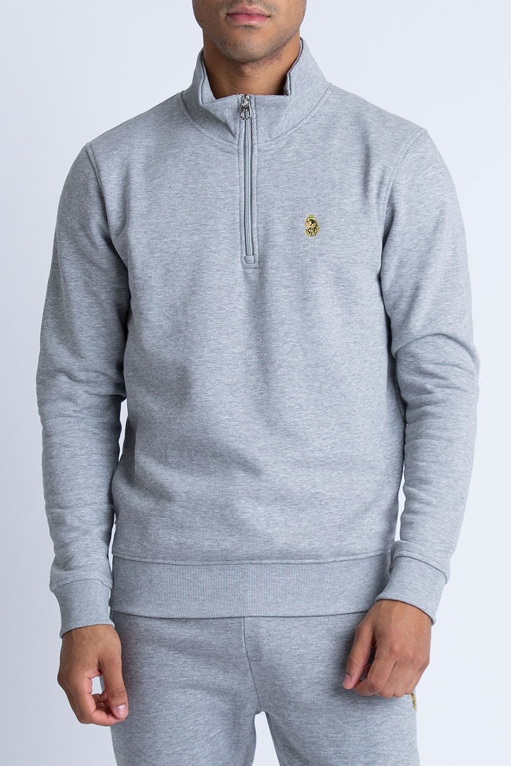 Luke 1977 Luke 1977 Men's Sydney 1000 1/4 Zip Sweater in Mid Grey - 4