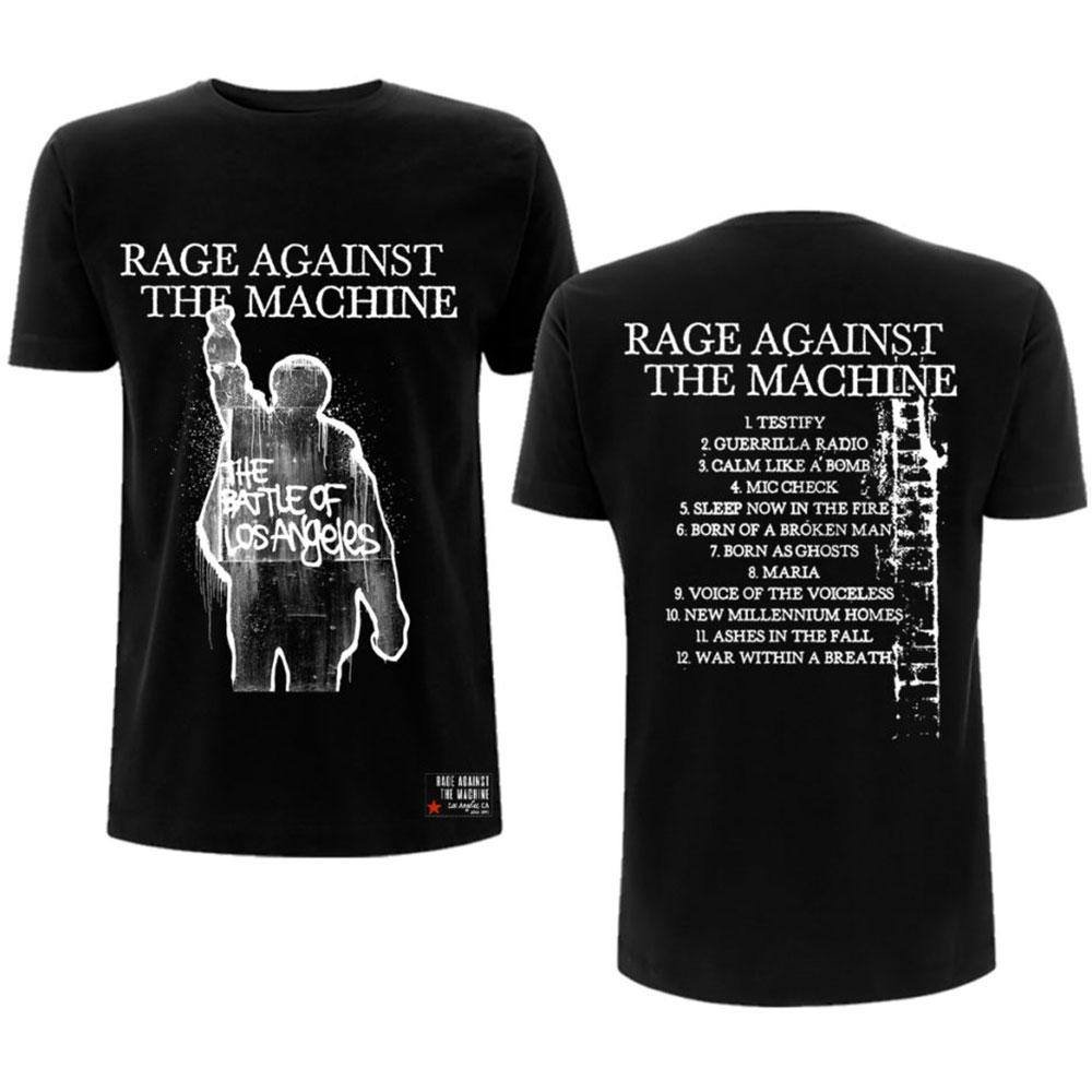 Rage Against the Machine Rage Against the Machine Men's BOLA Album Cover Back Print Cotton T-Shirt in Black - 2