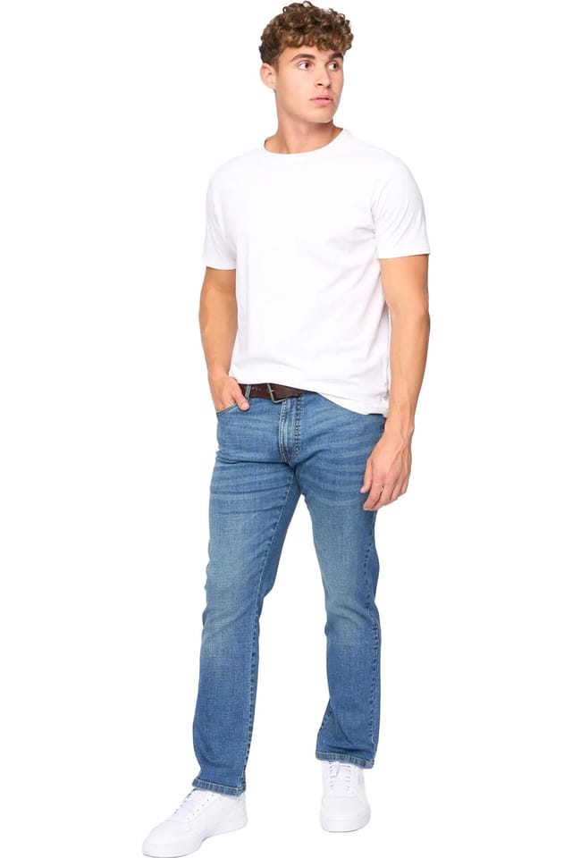 Bewley&Ritch Bewley&Ritch Men's Newbury Straight Washed Jeans in Light Blue - 2
