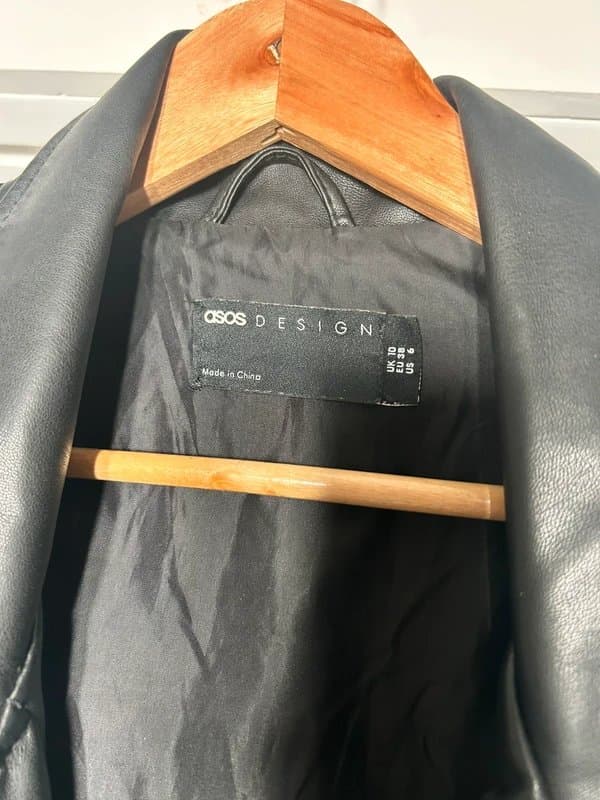 ASOS Leather sleeveless jacket