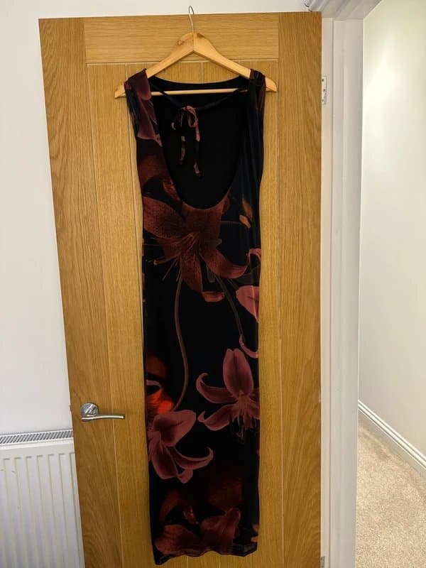 ASOS Asos floral mesh detail maxi dress