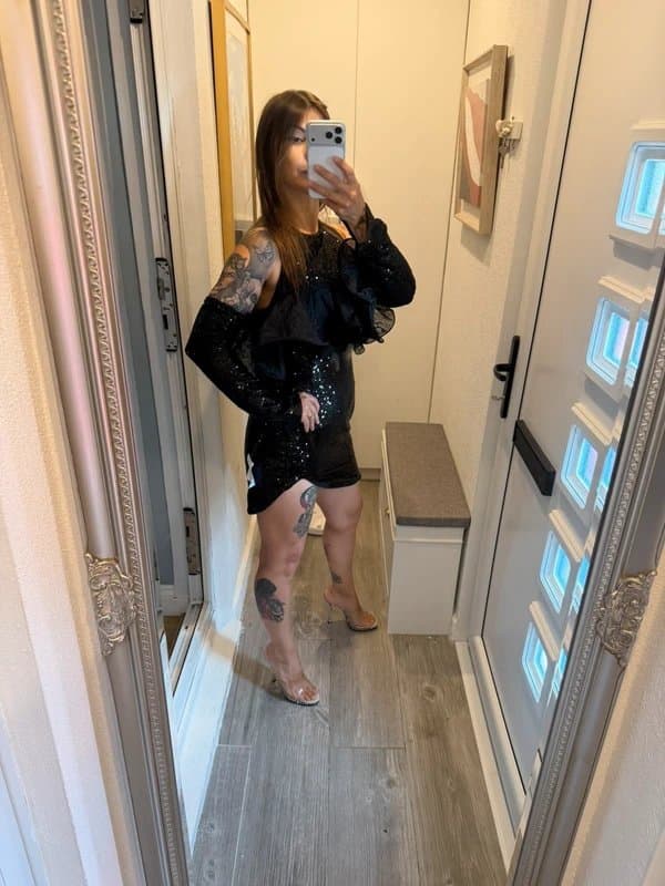 Asos luxe ASOS Luxe Sequin Mini Dress Black Size 10-12 slim