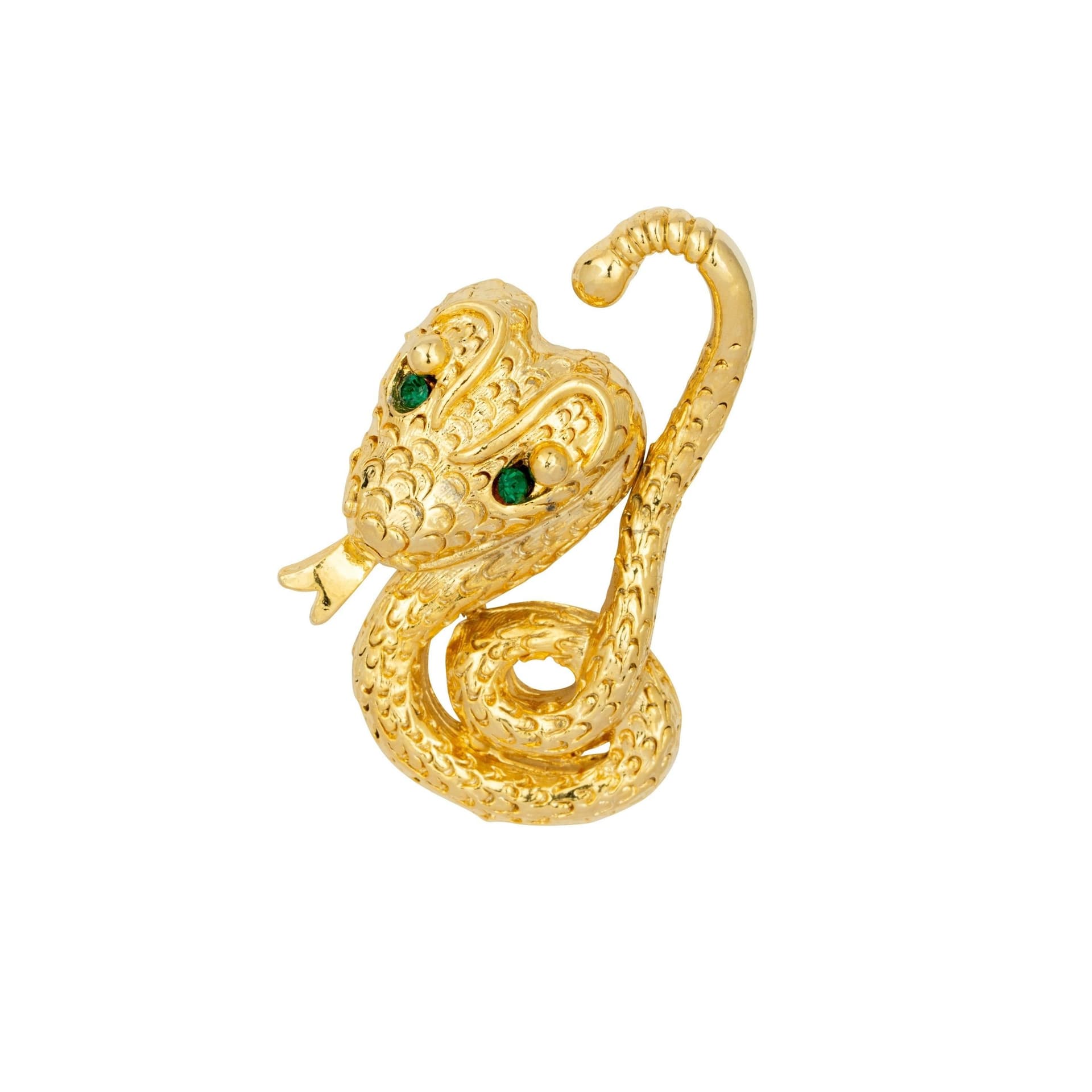 Gold Trip Gold Trip Women's Vintage Gold Snake Brooch