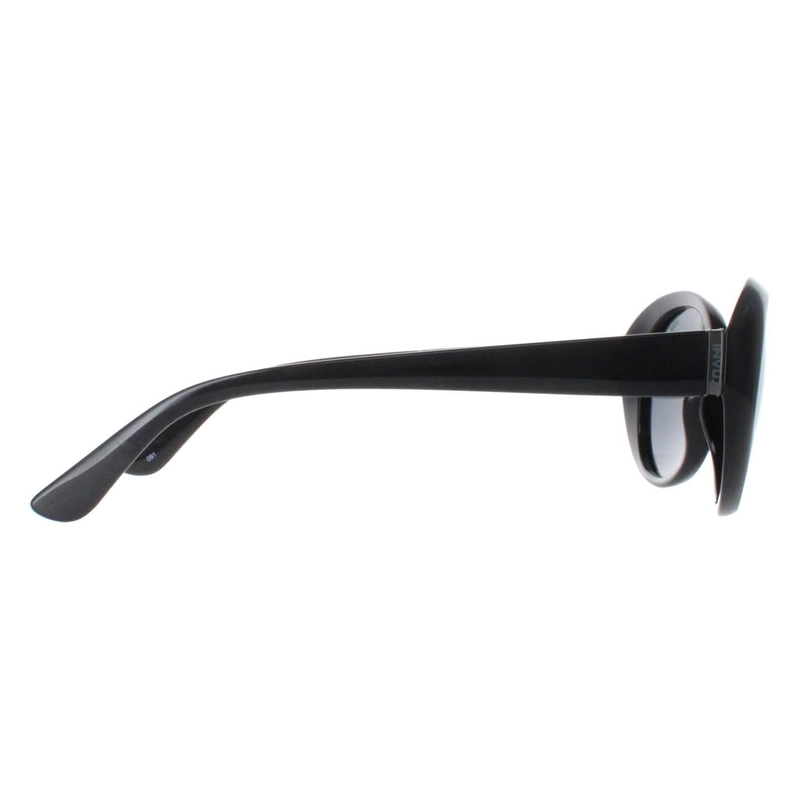 INVU INVU Women's Oval Black Grey Polarized B2022 - 4