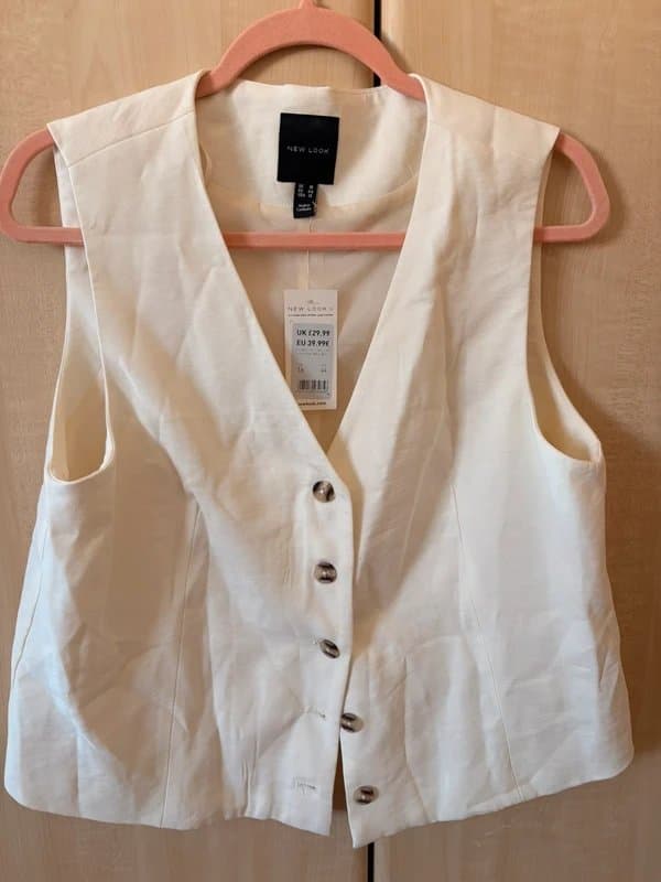 New Look Linen look waistcoat top