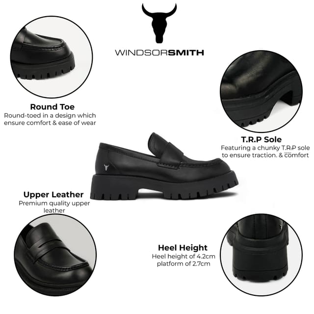 Windsor Smith Windsor Smith Women's Leather Chunky Loafers - True in Black - 2