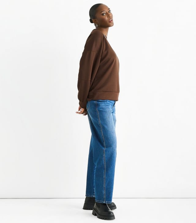 Gini London Women's Brown Lightweight Sweatshirt Gini London New Look - 3