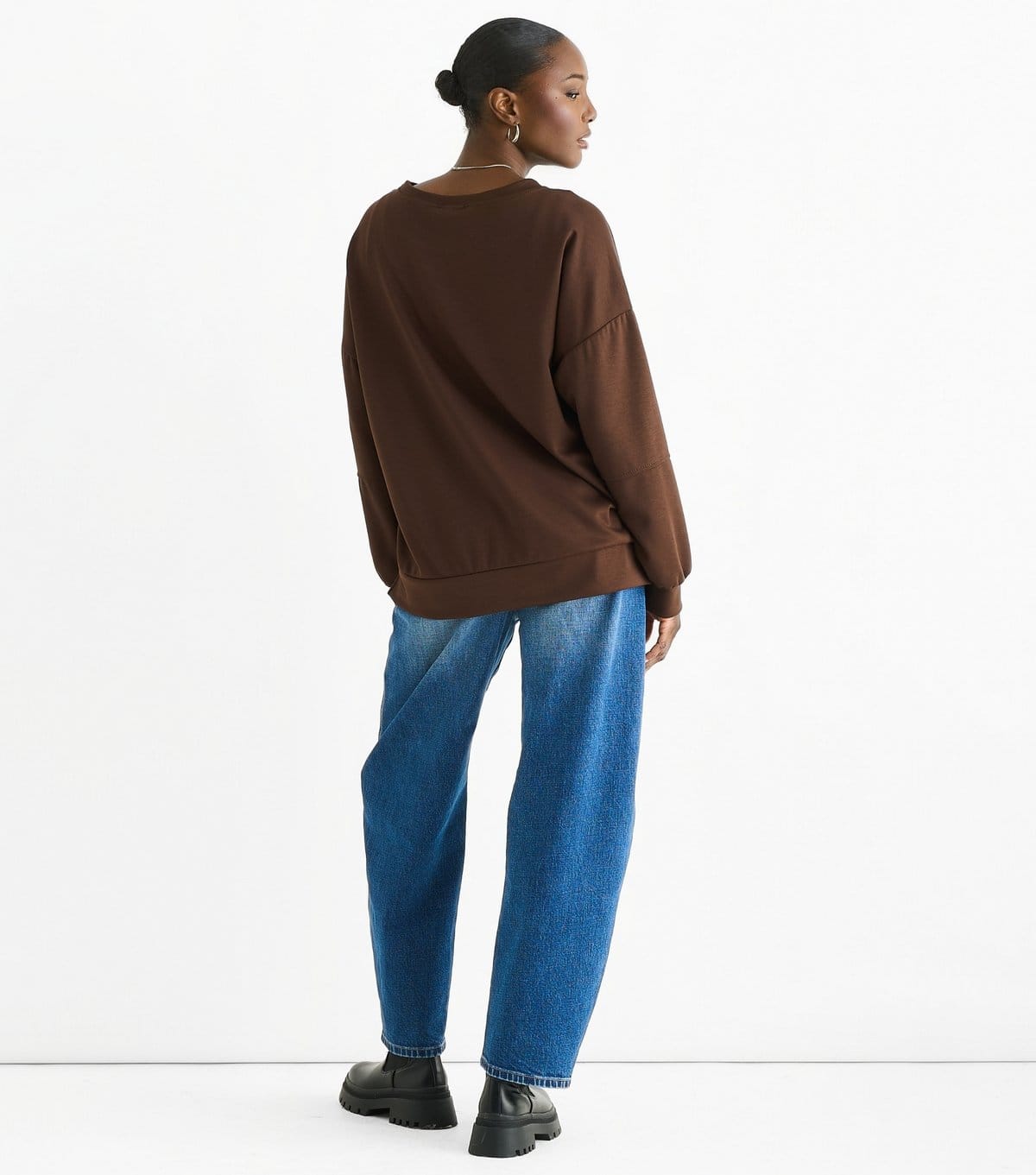 Gini London Women's Brown Lightweight Sweatshirt Gini London New Look - 4