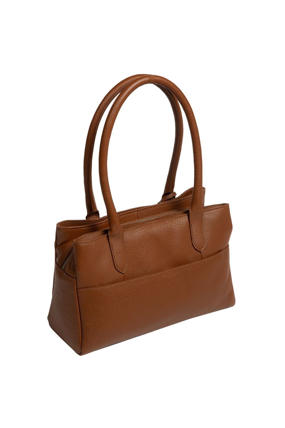 NiNa Amora NiNa Amora Women's 'Beatriz' Leather Handbag in Tan - 4