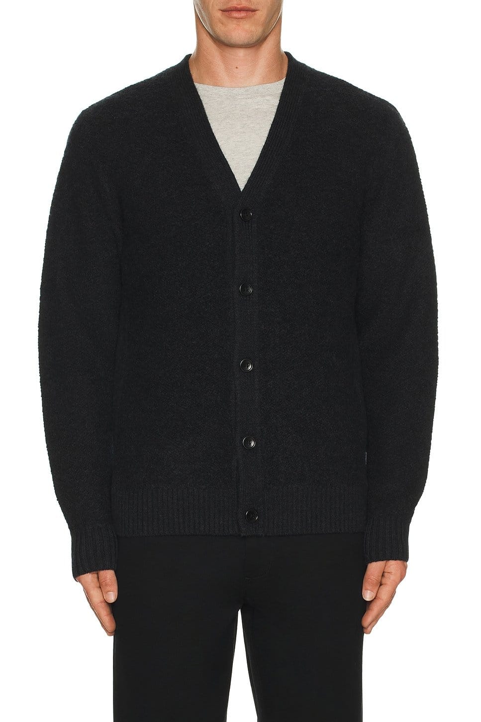 Revolve Heather Black Boucle Cardigan by Reigning Champ