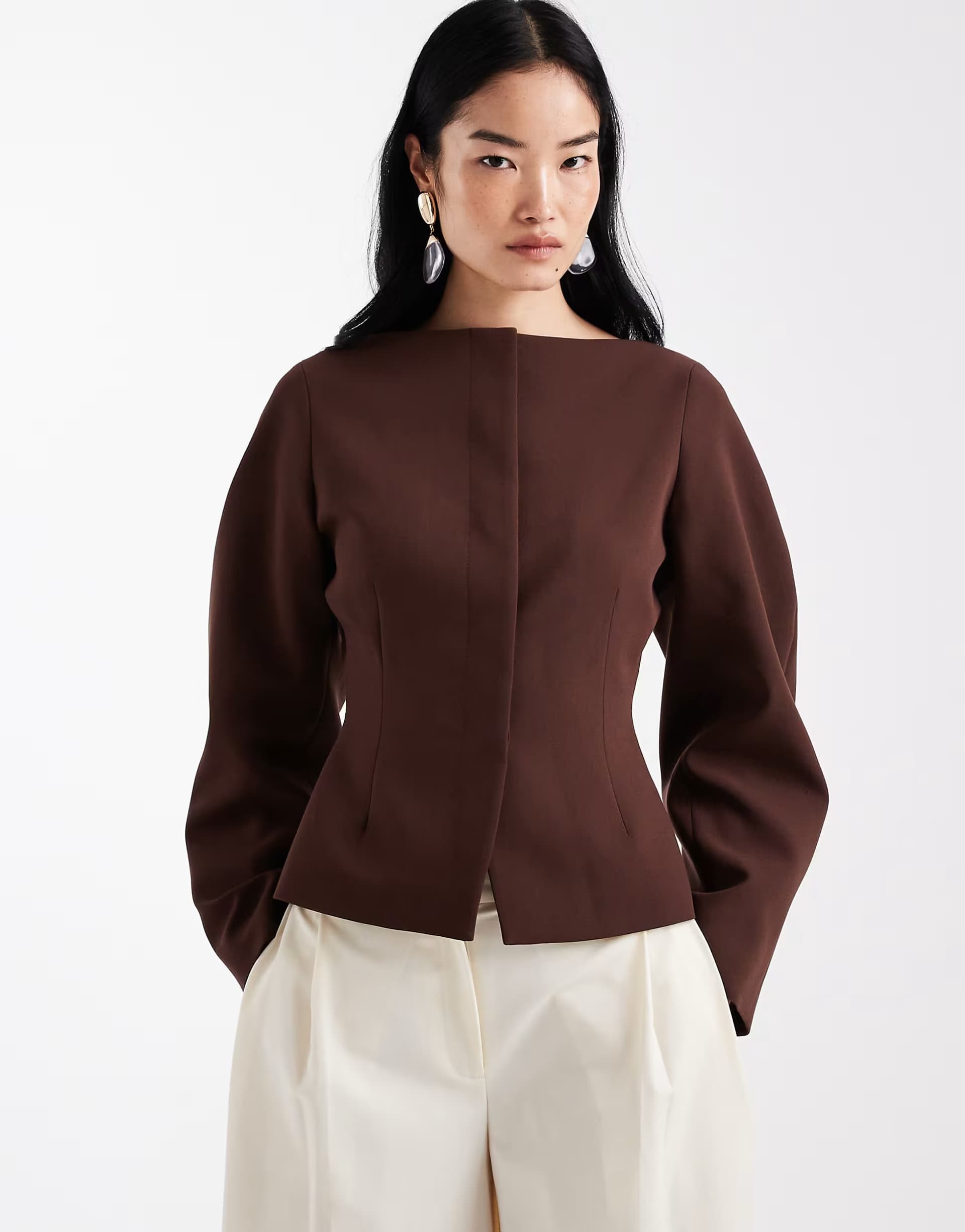 ASOS ASOS DESIGN slash neck blazer