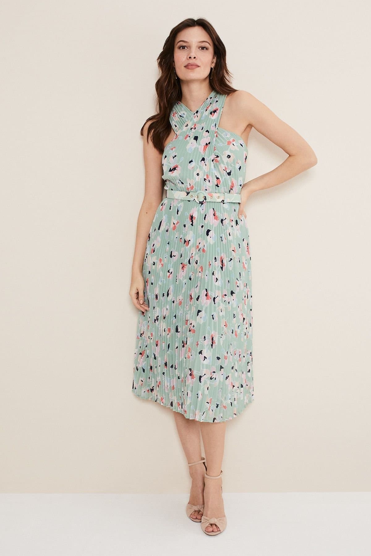 Phase Eight Phase Eight Women's Portia Print Midi Dress in Mint
