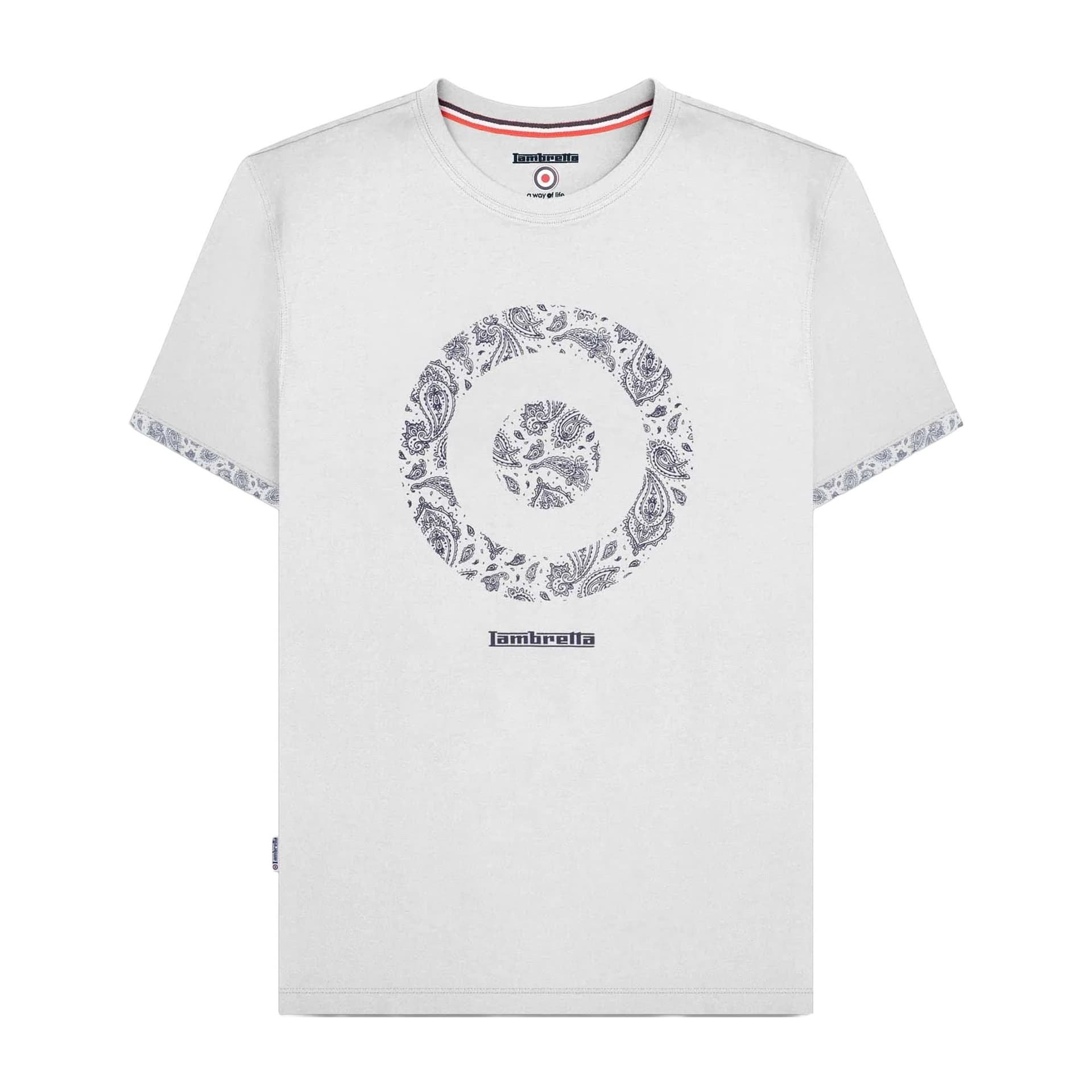 Lambretta Lambretta Men's SS25 Paisley Target T-Shirt in White