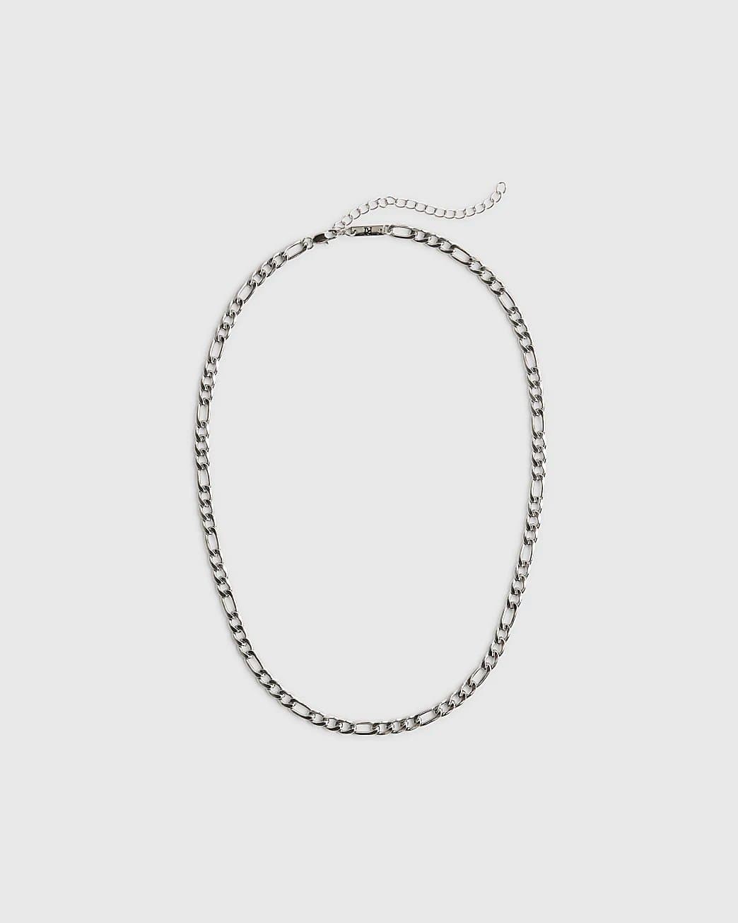 River Island Mens River Island Silver Steel Chain Necklace