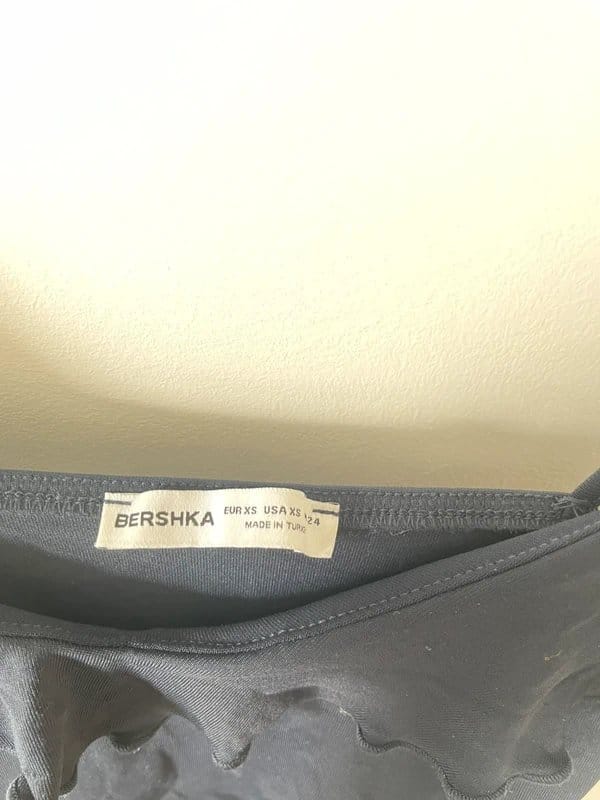 Bershka Navy Strapping Top