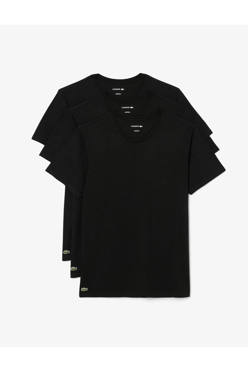 Lacoste Lacoste Men's 3 Pack T-Shirts Black - 2