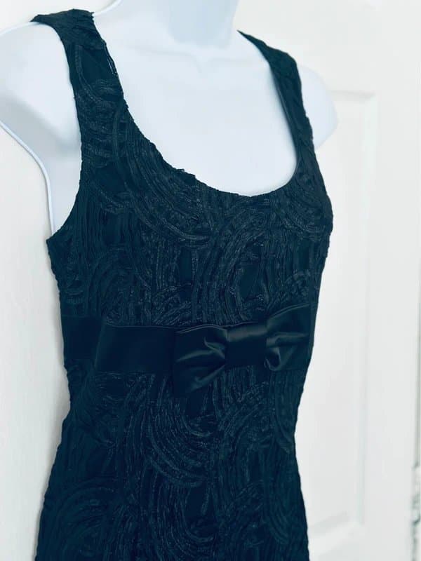 Phase Eight Stunning Phase Eight Black Bow Midi Dress Size 12.