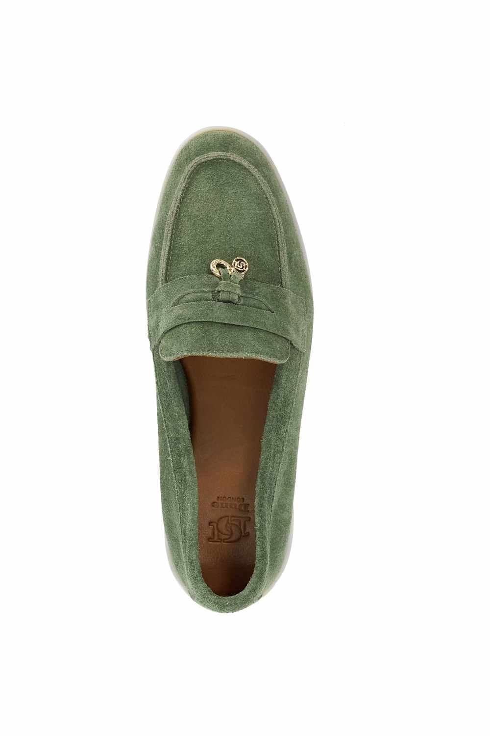 Dune London Dune London Women's 'Grinning' Suede Loafers in Green - 4