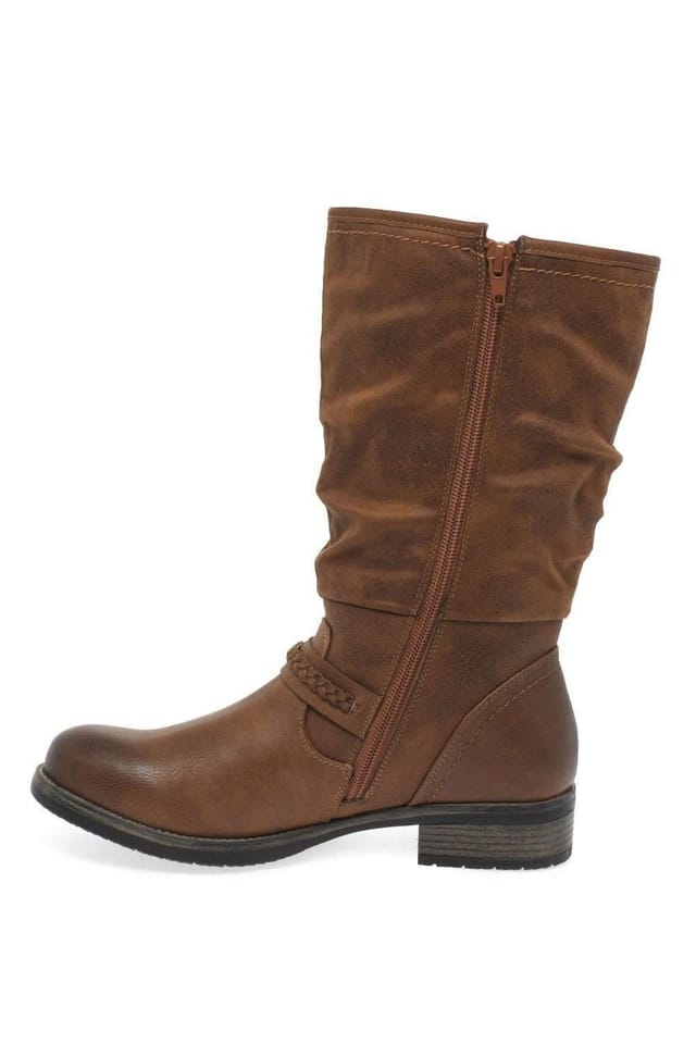 Rieker Rieker Women's 'Estella' Calf Length Slouch Boots in Tan - 2