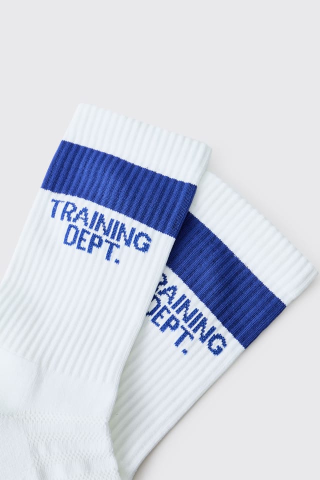 Training Dept. Training Dept. Men's Training Dept Cushioned Crew Socks in White - 3
