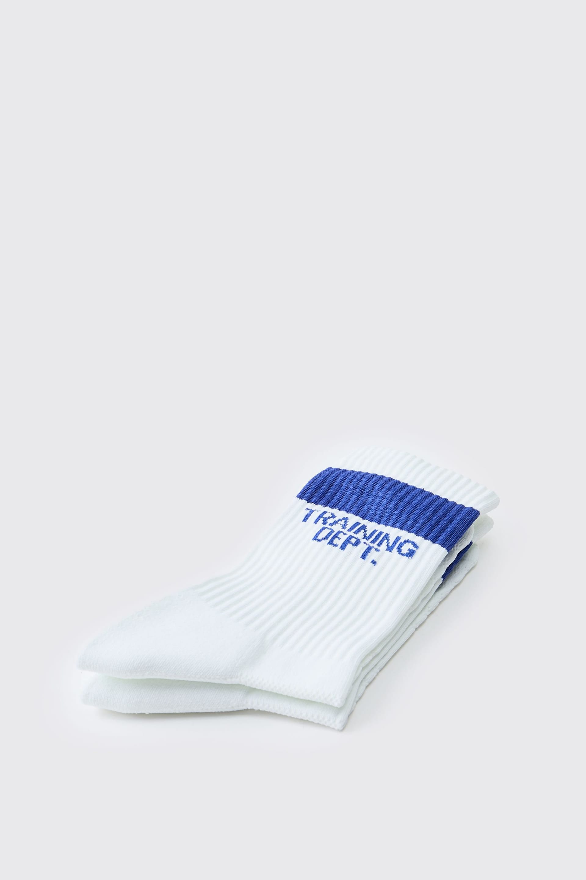 Training Dept. Training Dept. Men's Training Dept Cushioned Crew Socks in White - 4