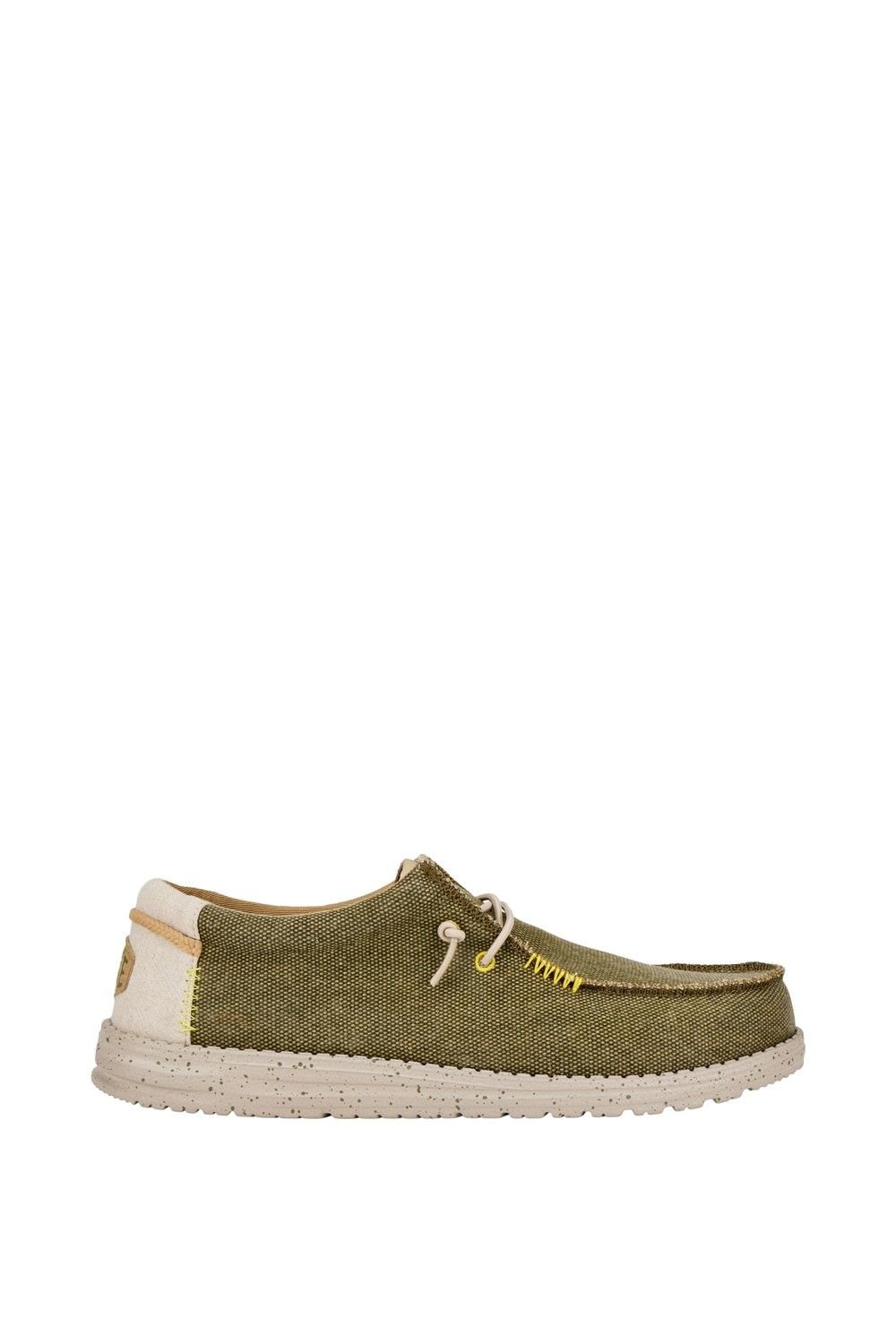 HEYDUDE HEYDUDE Men's 'Wally Coastline Jute' Classic Slip On Shoes in Olive - 1