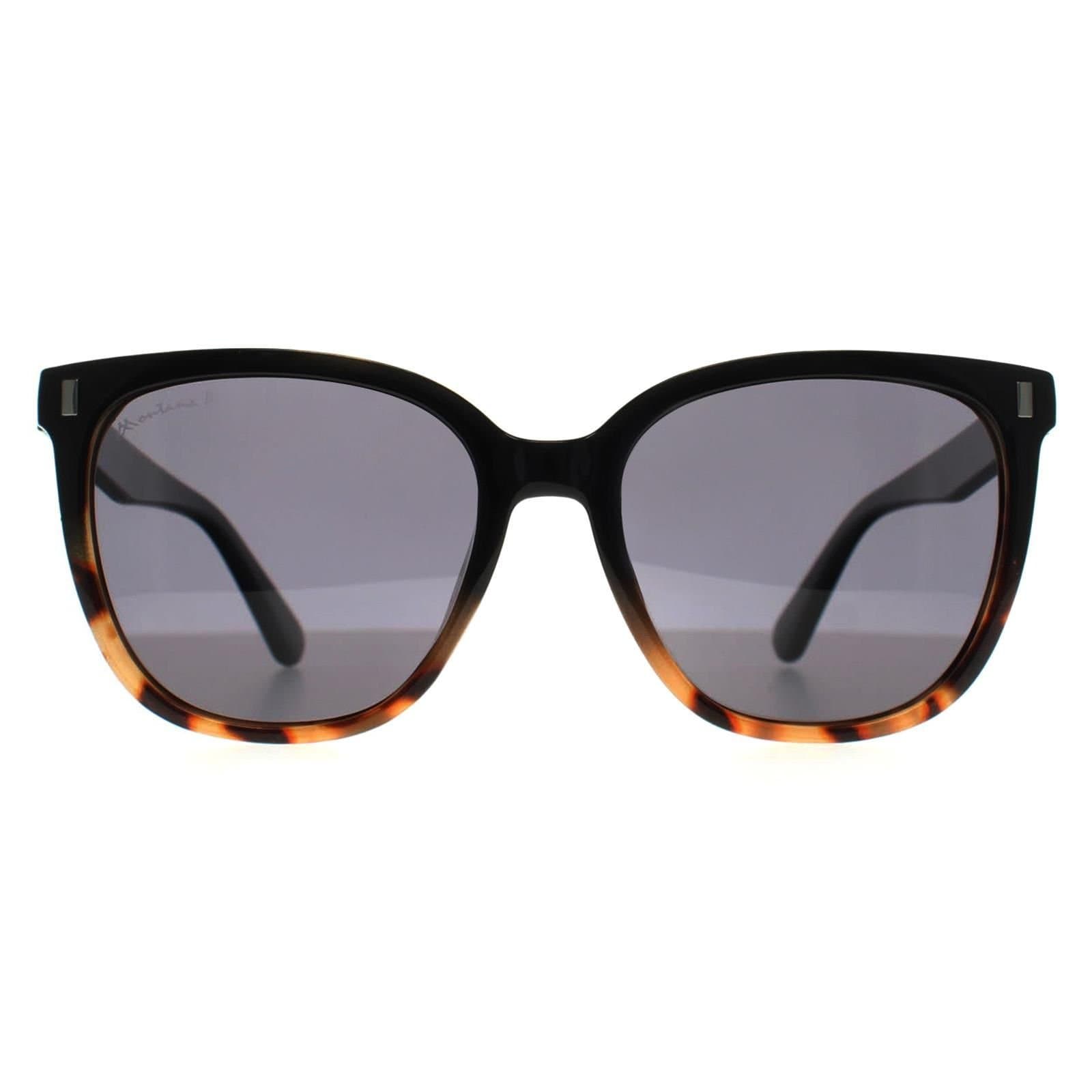montana montana Women's Butterfly Shiny Black Turtle Smoke Polarized MP190