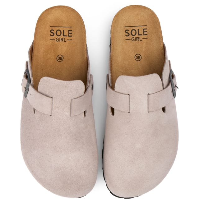 SOLE SOLE Women's Nye Footbed Mule Sandals in Grey - 2