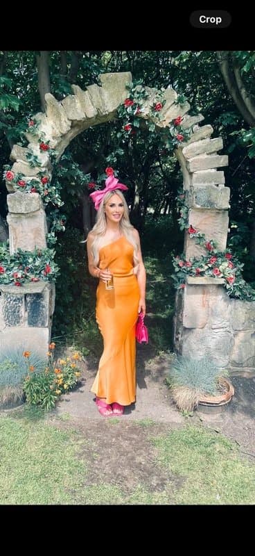 ASOS Orange asos design satin midi dress