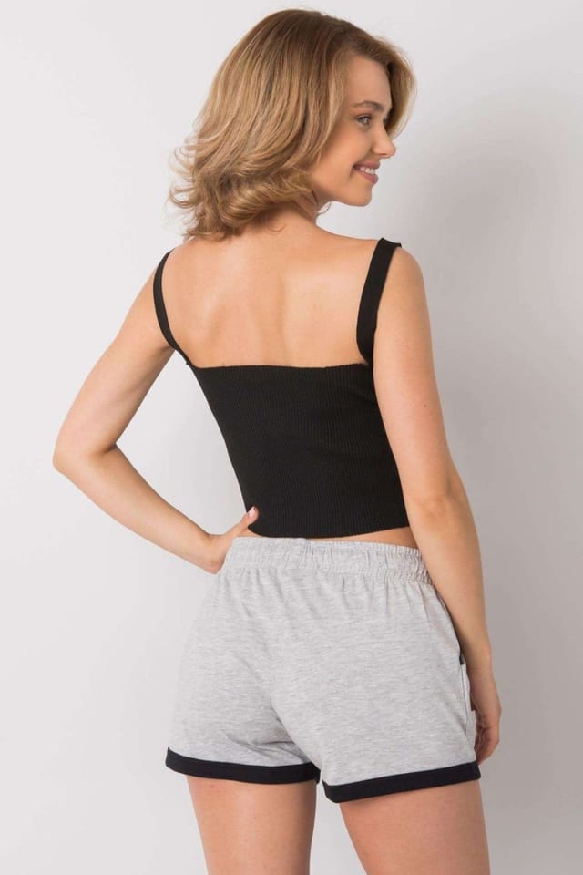 Love Lace Love Lace Women's Ribbed Acrylic Round Neck Pattern Top in Black - 3