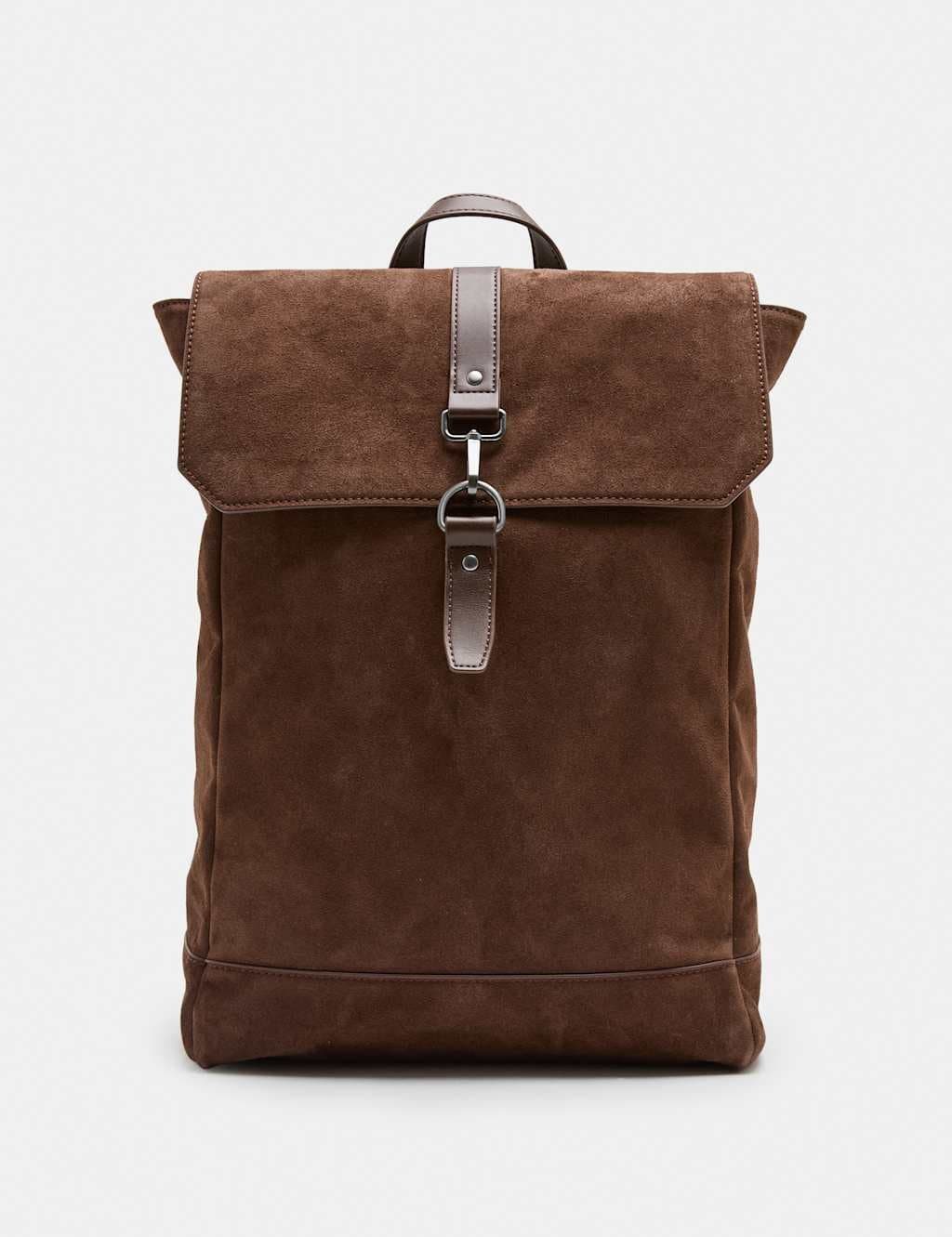 Marks & Spencer M&S Bonded Leather Backpack Dark Brown